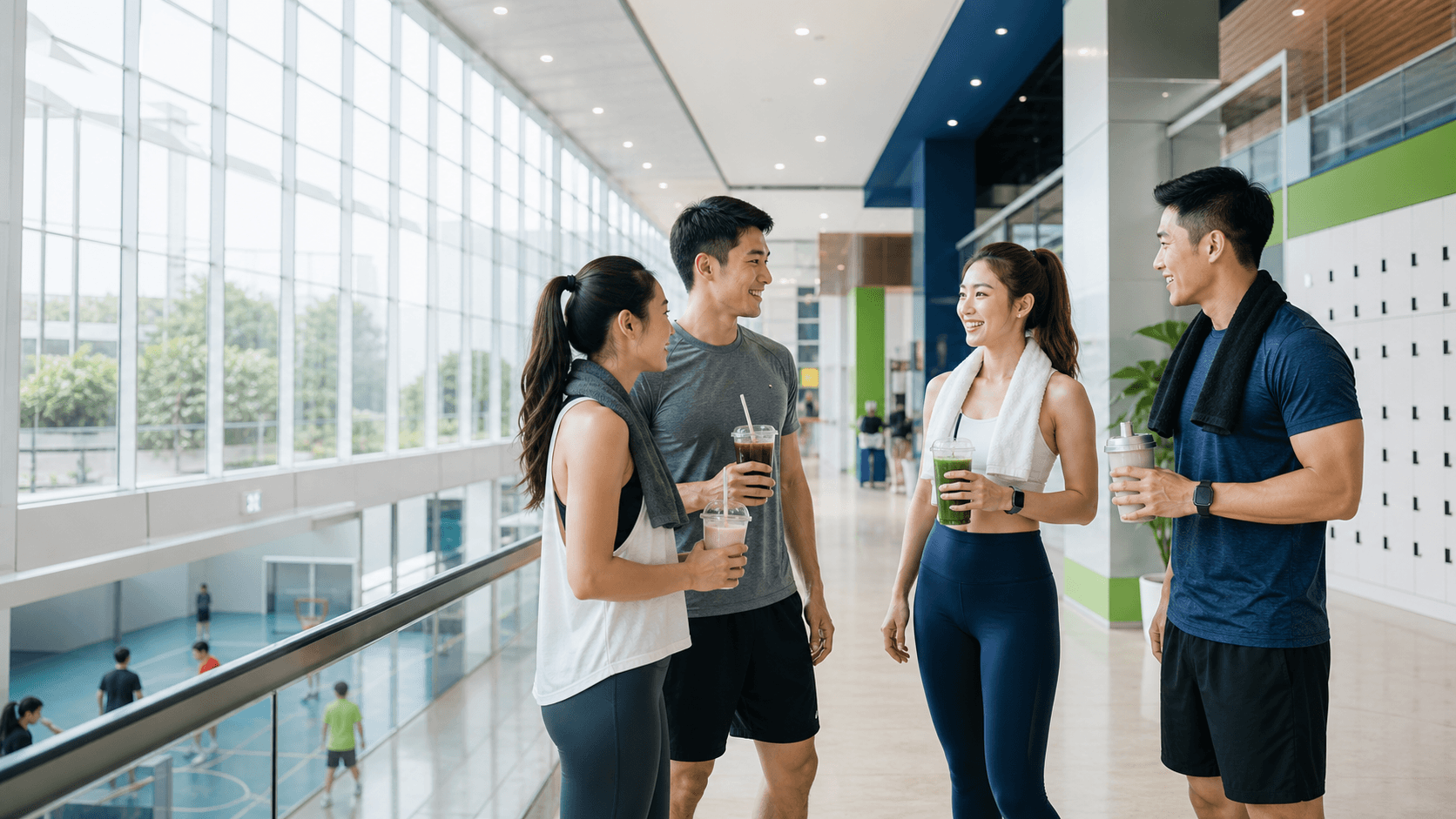 運動中心與會員飲品補給情境